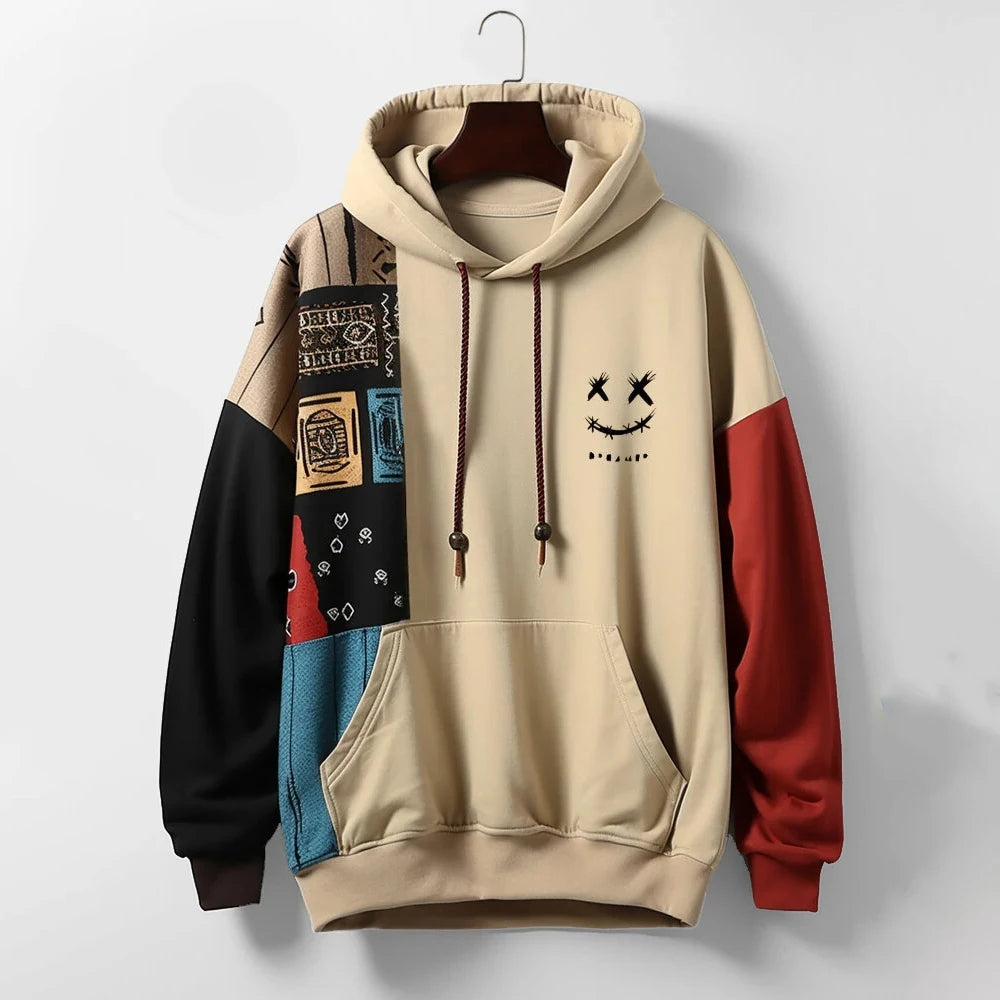 Luné® | Navo — Moderne Patchwork Hoodie