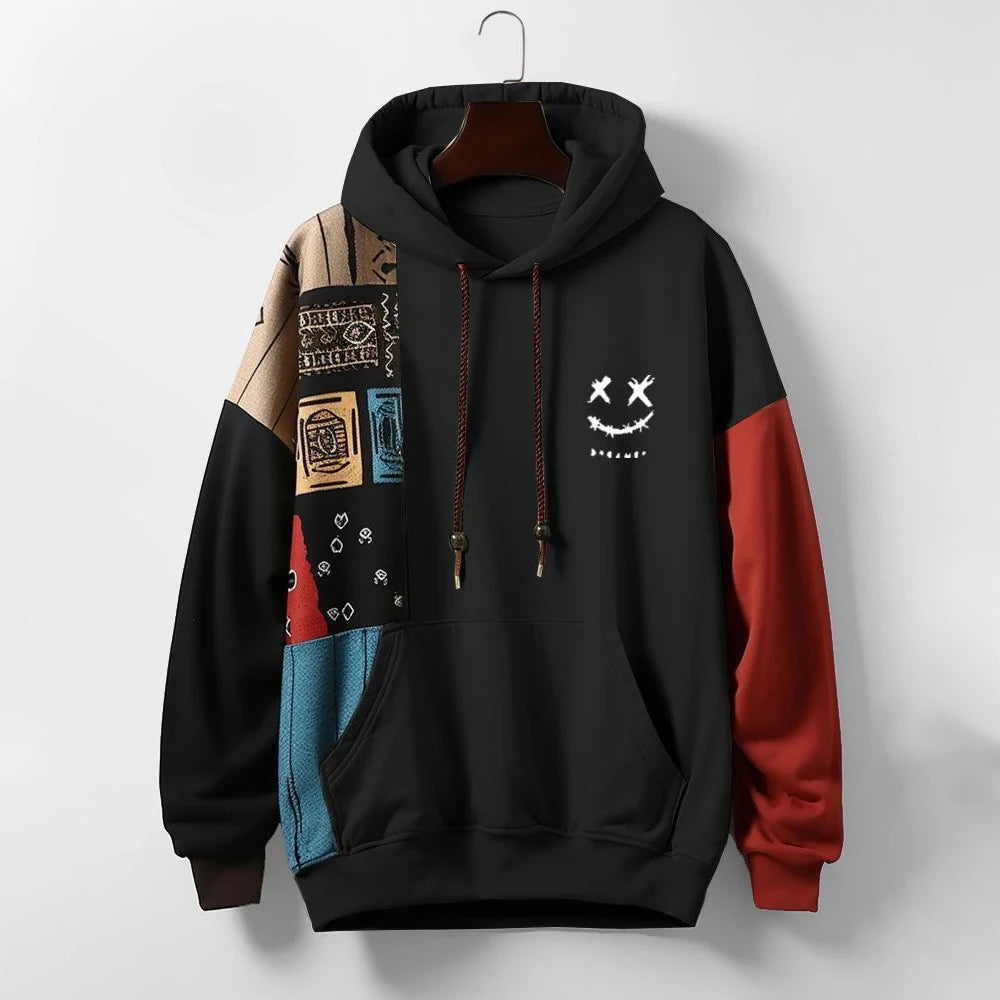 Luné® | Navo — Moderne Patchwork Hoodie
