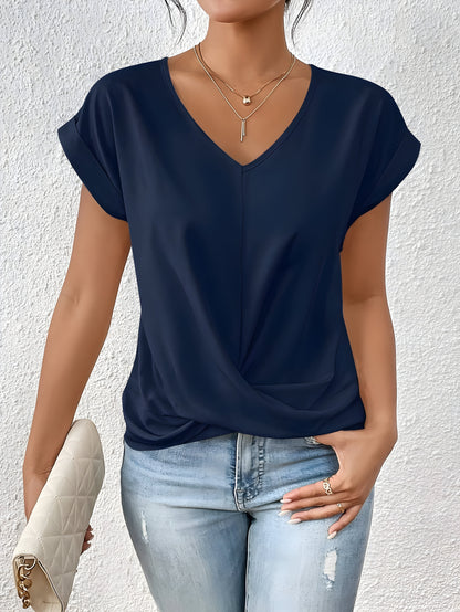 MEIKA™ – Klassieke Twist Detail V-Hals Top
