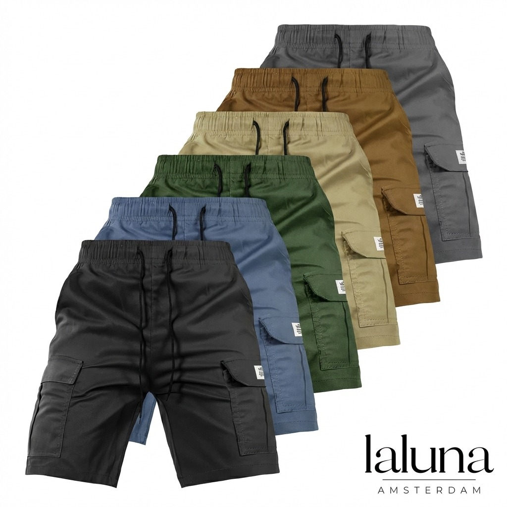 Zomerse Korte Cargobroek met Elastische Taille