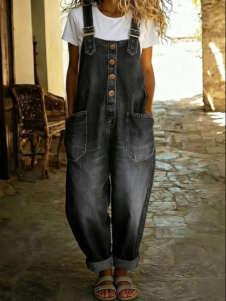 Lora™ - Vintage-stijl denim overall