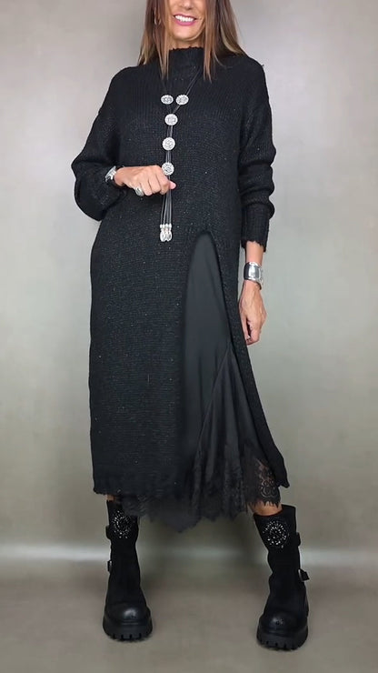 Laluna® | Complete stijlvolle outfit  (Lange trui + jurk)