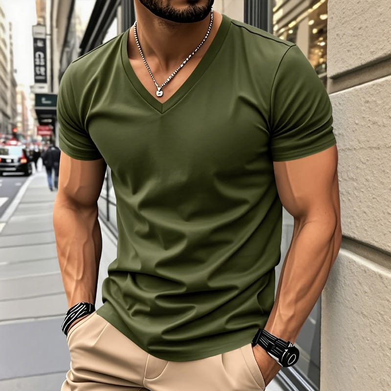 Kobe | Comfortabele V-Hals T-Shirt