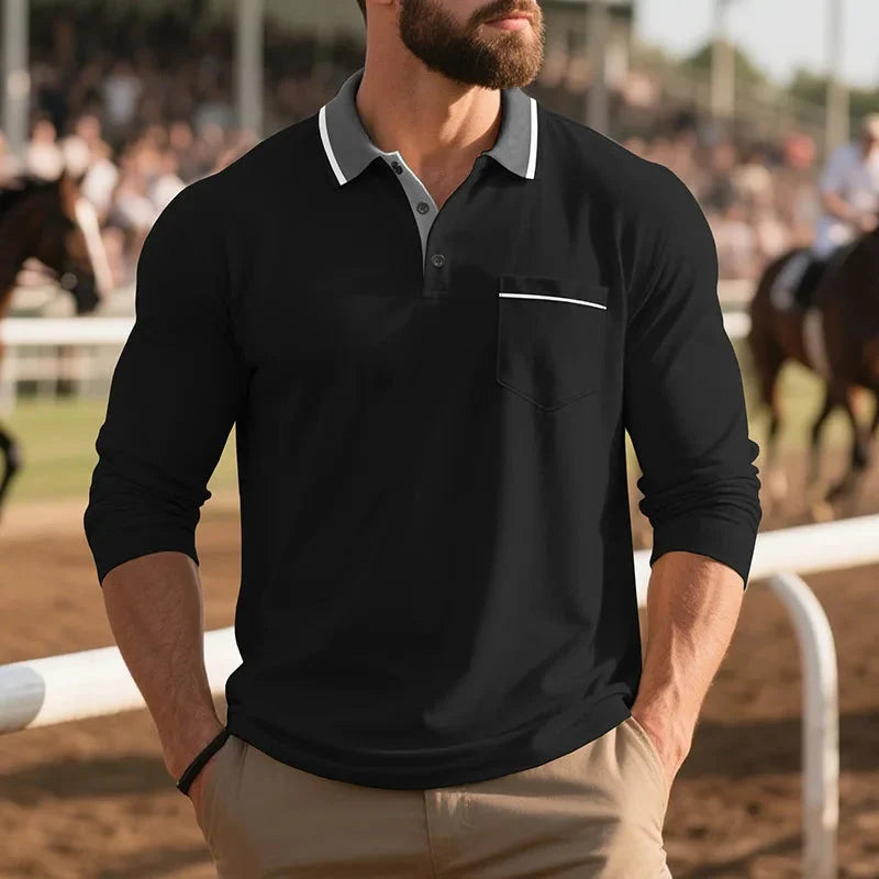 Lennart | Stijlvol poloshirt met lange mouwen