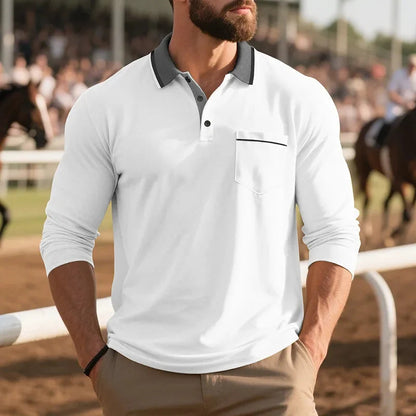 Lennart | Stijlvol poloshirt met lange mouwen