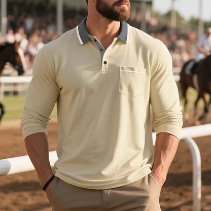 Lennart | Stijlvol poloshirt met lange mouwen