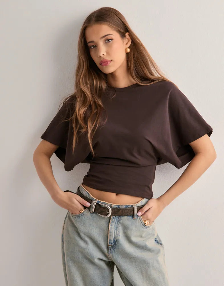 Luné® | Margot — Verfijnd T-shirt met Wijde Mouwen