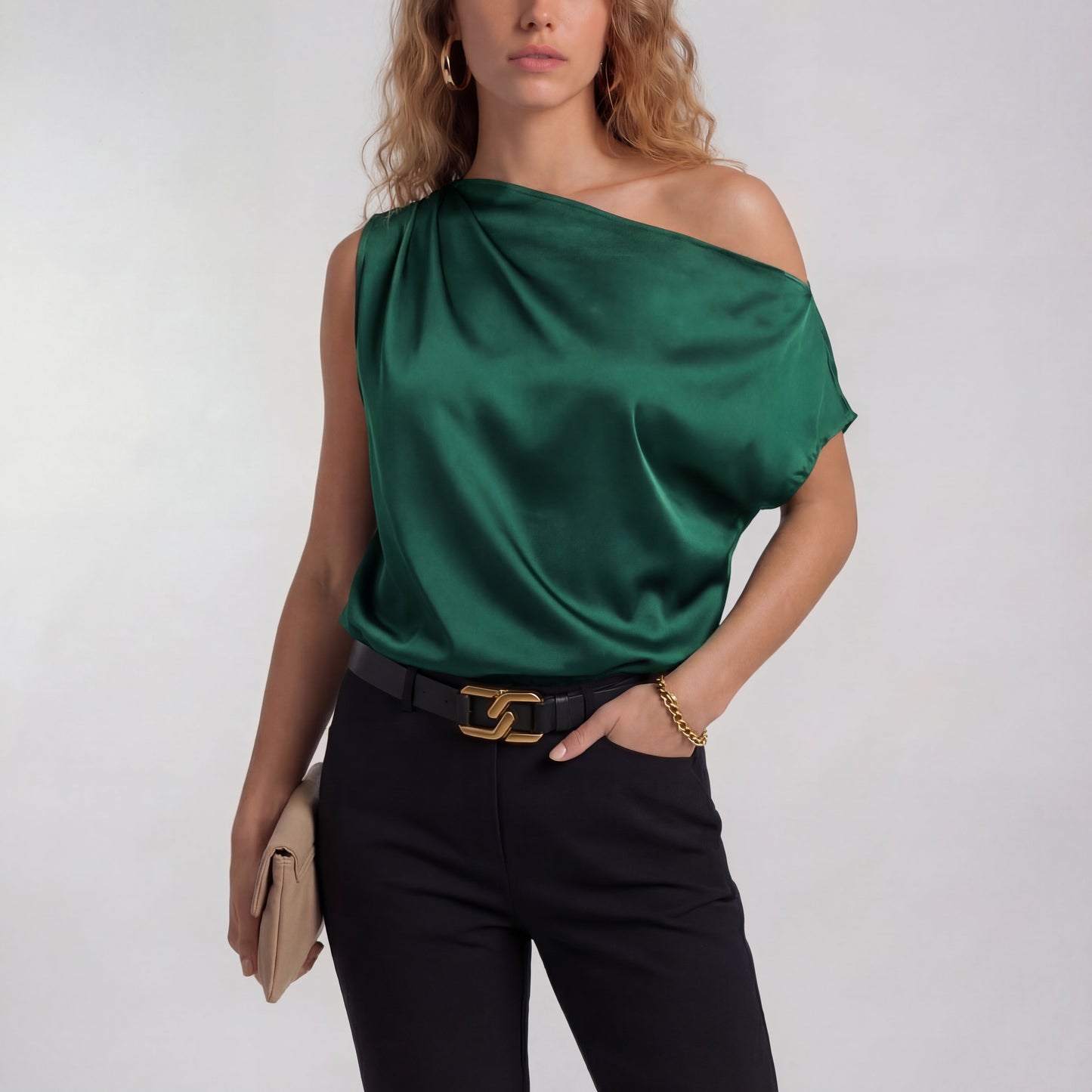 Luné® | Camilla — Chic Casual One-Shoulder Blouse