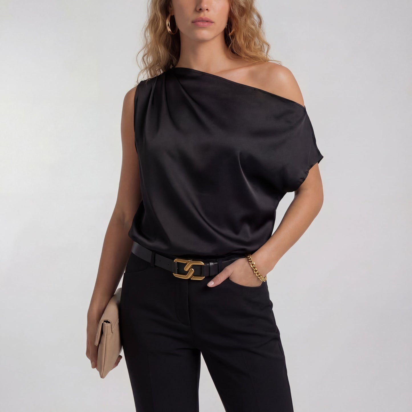 Luné® | Camilla — Chic Casual One-Shoulder Blouse