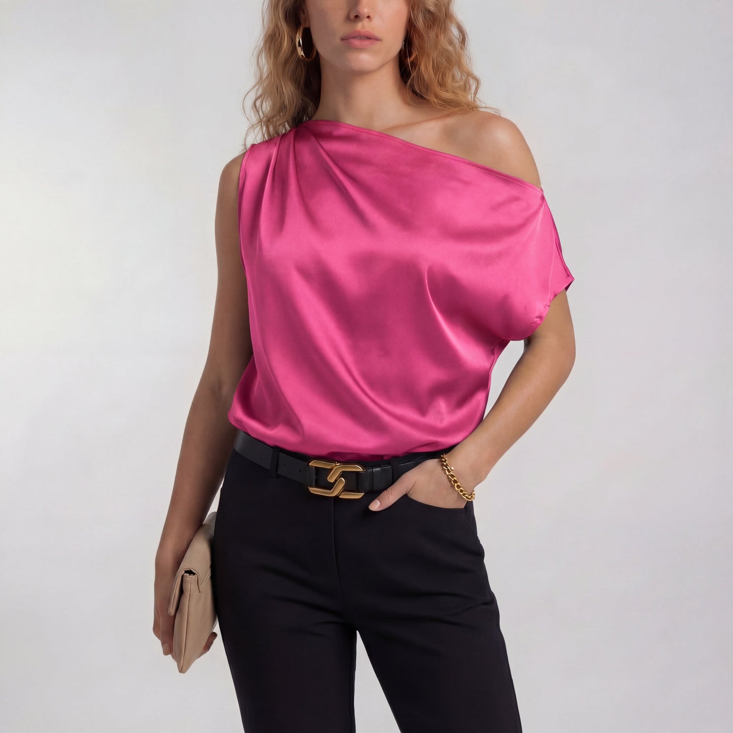 Luné® | Camilla — Chic Casual One-Shoulder Blouse