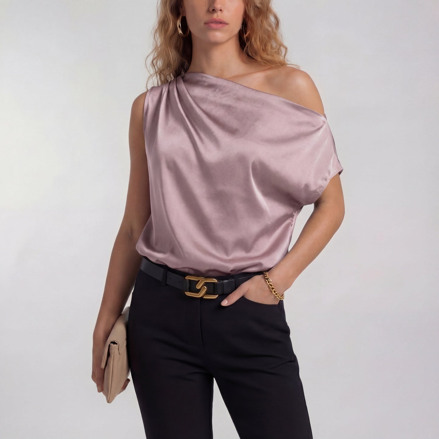 Luné® | Camilla — Chic Casual One-Shoulder Blouse