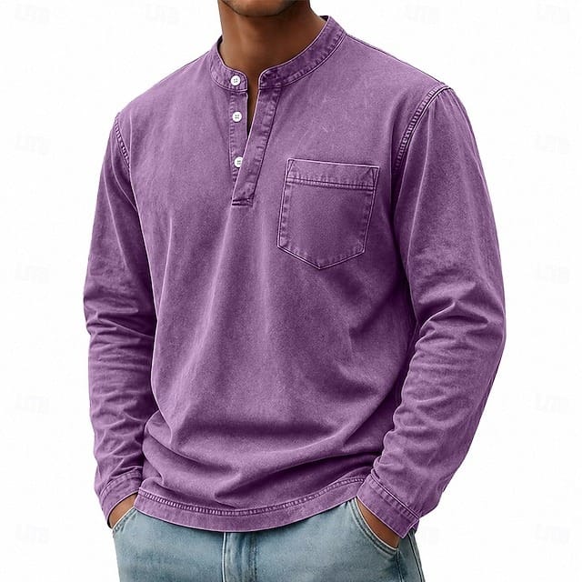 Otis | Comfortabele Longsleeve Henleyshirt