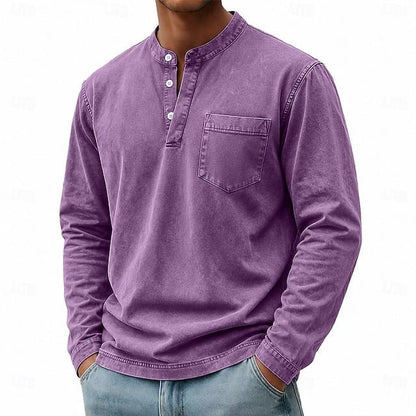 Otis | Comfortabele Longsleeve Henleyshirt