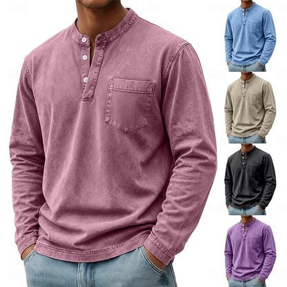 Otis | Comfortabele Longsleeve Henleyshirt