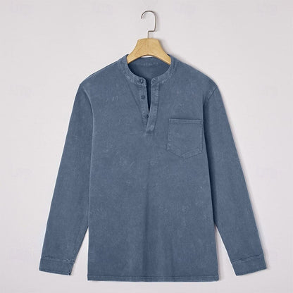 Otis | Comfortabele Longsleeve Henleyshirt