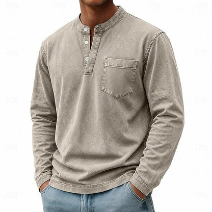 Otis | Comfortabele Longsleeve Henleyshirt