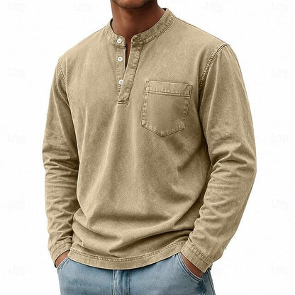 Otis | Comfortabele Longsleeve Henleyshirt