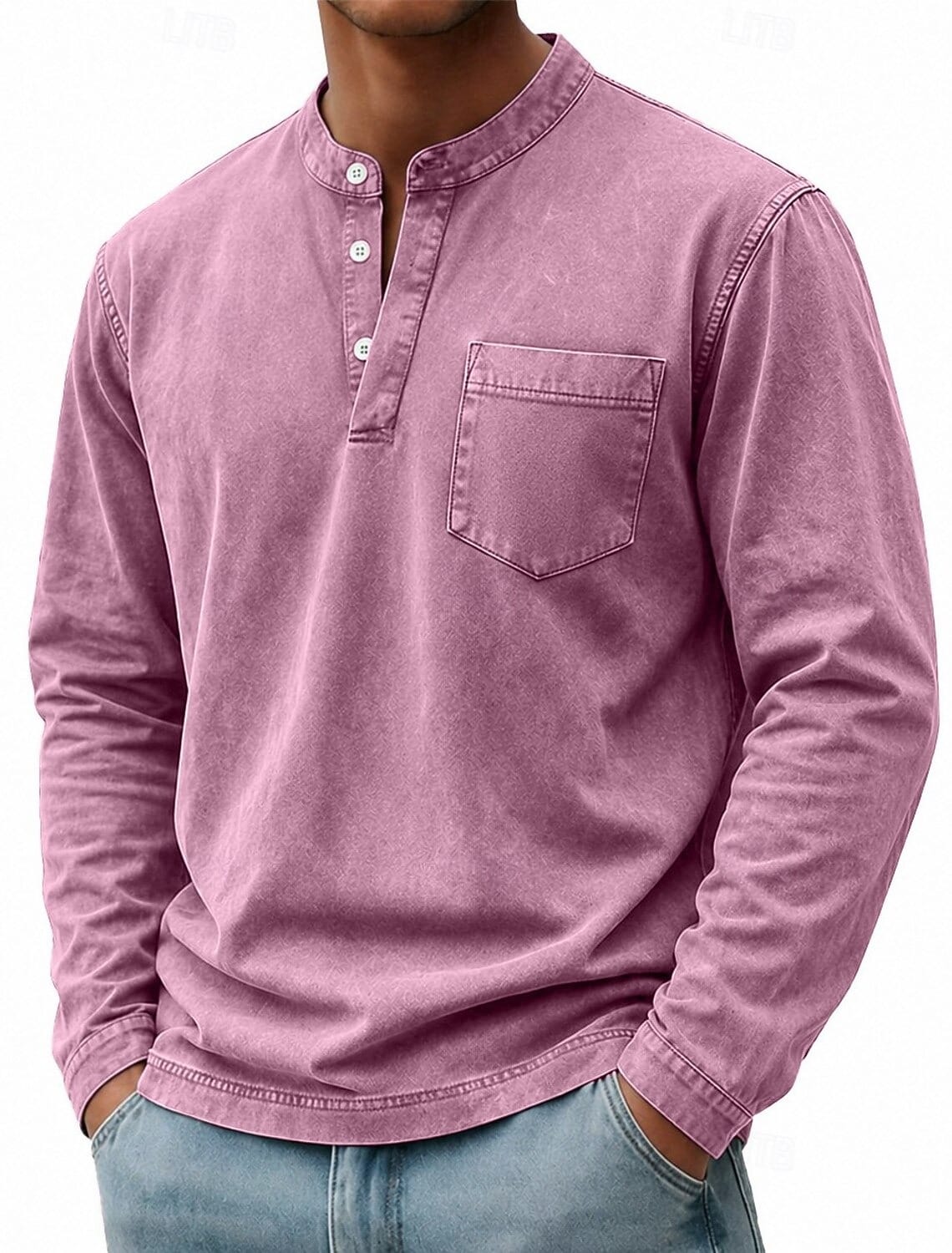 Otis | Comfortabele Longsleeve Henleyshirt