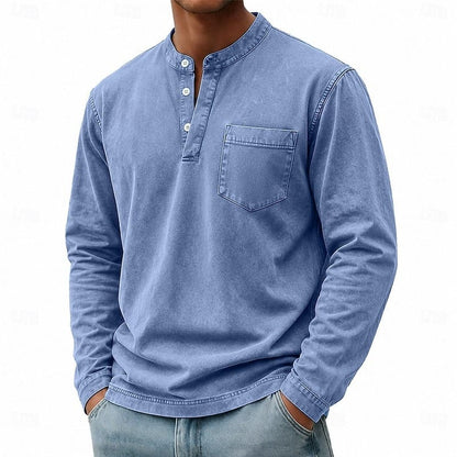 Otis | Comfortabele Longsleeve Henleyshirt