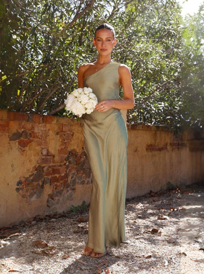 Delphine - Sexy Asymmetrische Split Jurk