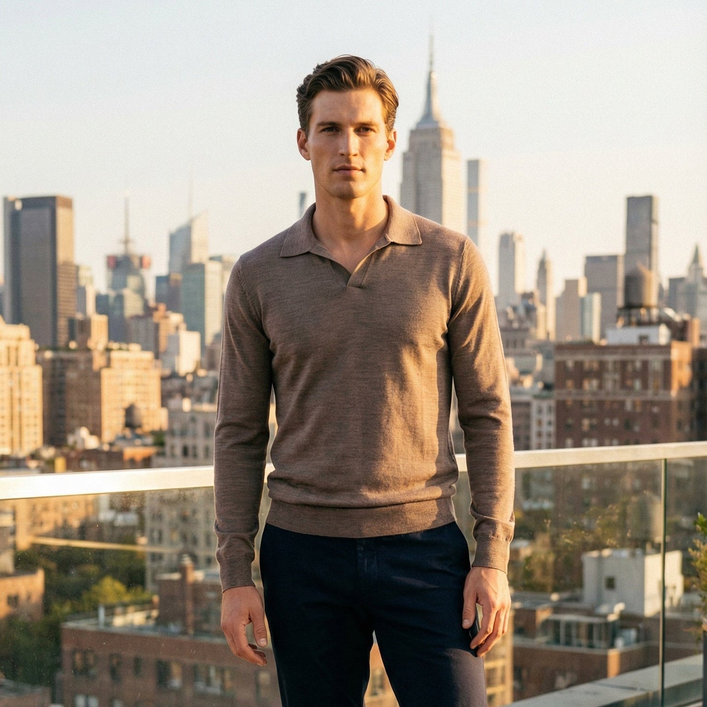 Luné® | Lorenzo — Luxe Gebreide Polo