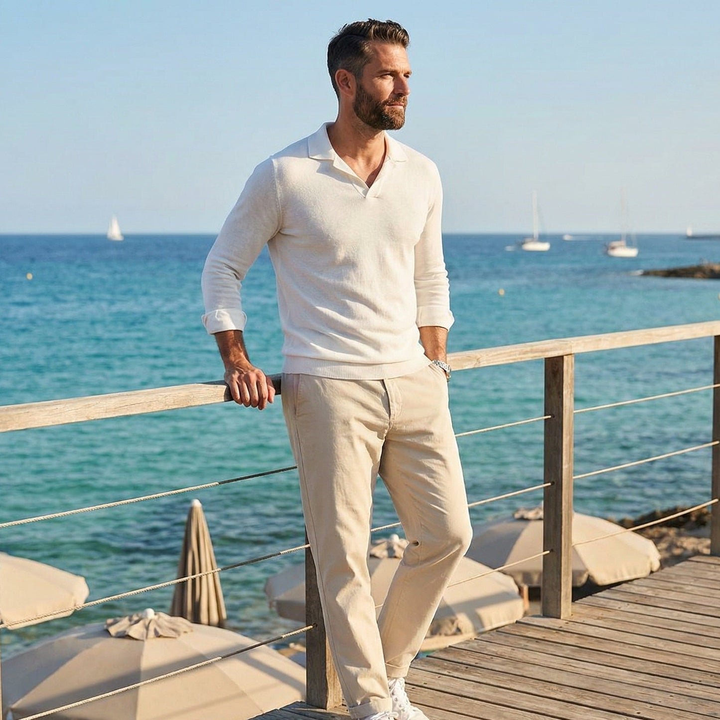 Luné® | Lorenzo — Luxe Gebreide Polo