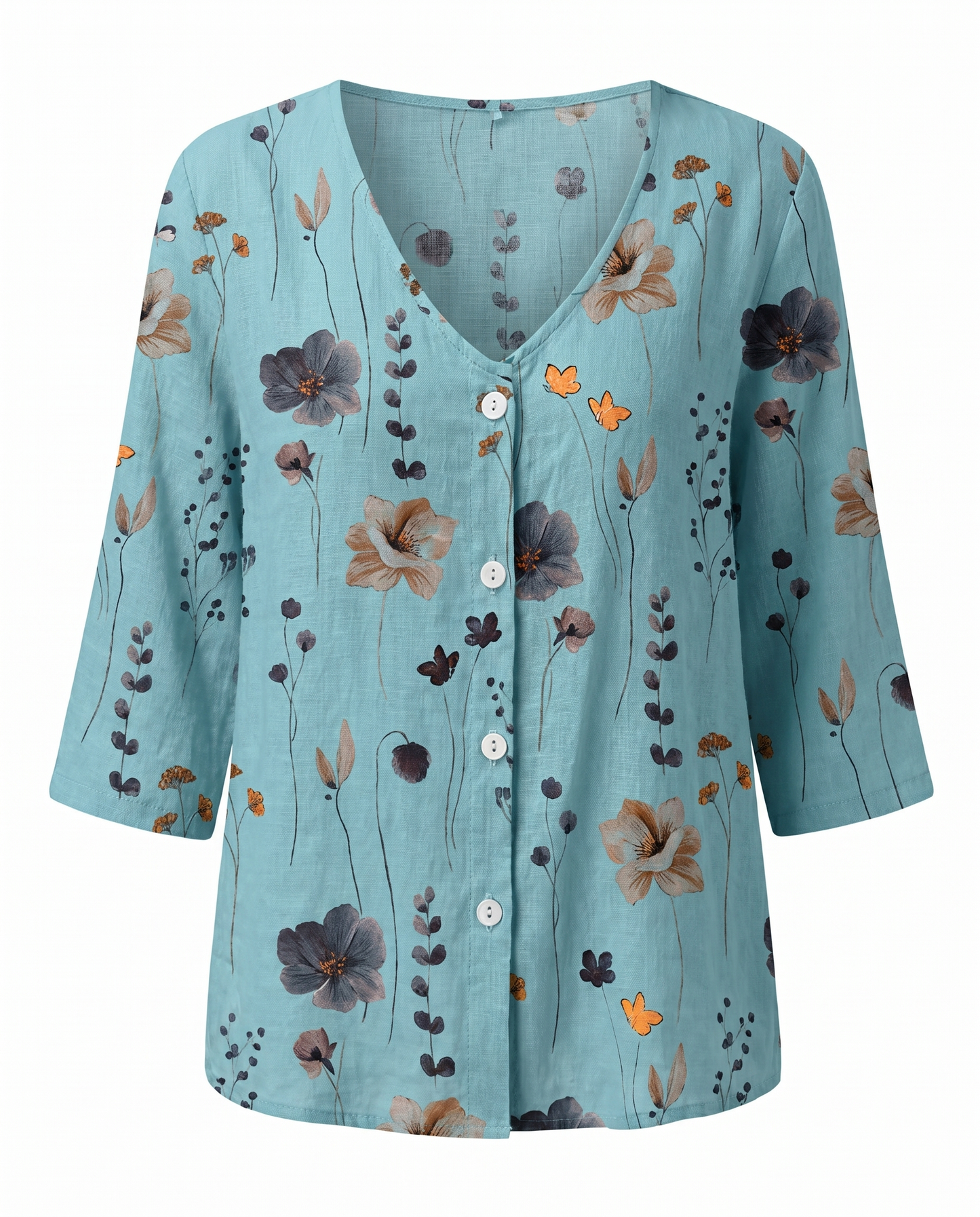 Luné® | Camille — Elegante Damesblouse met Driekwartmouwen